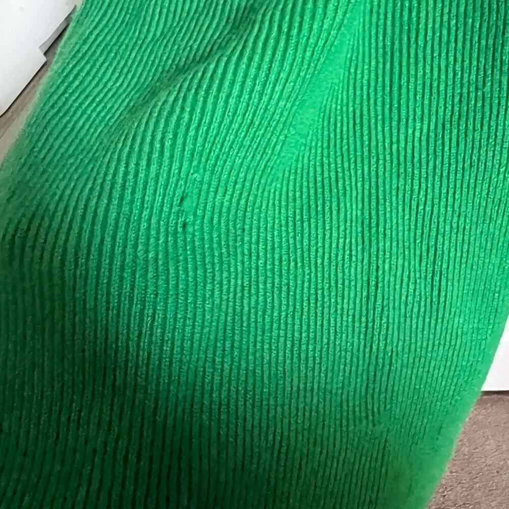 arch4 Cashmere Coco Midi Dress in Emerald Green XS stretch ribbed bodycon - Picture 11 of 16
